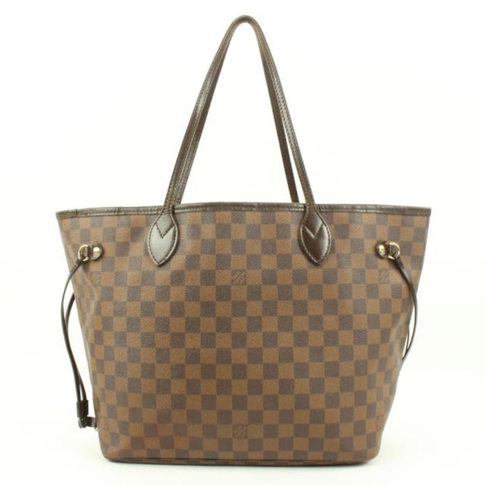 Louis Vuitton Damier Ebene Neverfull MM Tote Bag 52lv23s
